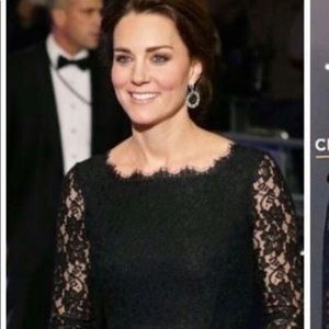 Black lace top dress